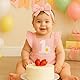 Winmany Baby Mädchen Erster Geburtstag Outfit 1. Geburtstag Süße Baumwolle Strampler Mit Stirnband Cake Smash Fotoshooting Bodysuits Kleidung