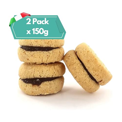Baci di Dama Artigianali 2x150g – Biscotti Piemontesi al Cioccolato Fondente – Frolla al Burro Friabile Lavorata a Mano – Specialità Italiana di Qualità – 13 di Ilaria