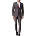 Perry Ellis Men's Charcoal Solid 2 Button Side Vent Suit