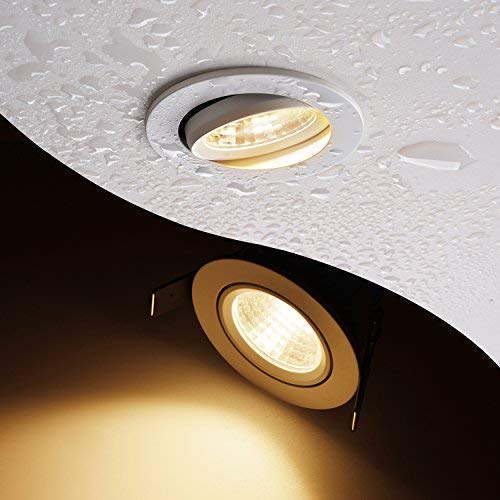 Obsess 3 Inch Led Recessed Ceiling Light With Junction Box Dimmable Led Downlight Shower Lights Gimbal Trim 4000K Warm White 8W 600Lm Brightness Ip54 Waterproof For Bathroom, Kitchen, Porch, Hallway #TOP1