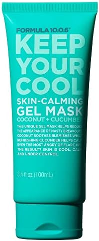 Formula 10.0.6 - Keep Your Cool Skin-Calming Gel Mask - Refreshing Gel Mask That Soothes Blemishes and Calms the Skin, Vegan, Paraben-Free, Sulfate-Free & Cruelty-Free, 3.4 Fl Oz