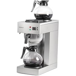 NUPANT 12-Cup Commercial Drip Coffee Maker 1.8L Pour Over Coffee Machines | 2 Warmers and 2*12 Cup Carafes, Stainless Steel, 7 Mins Fast Brewing, Easy Control for Restaruants, Office and Busy Business