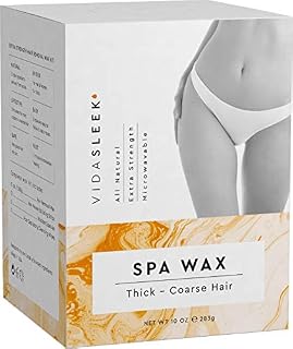 Extra Strength Hair Removal Waxing Kit Men + Women, All Natural (10 oz)