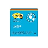Post-it Notes, Jaipur Collection, 3 inch x 3 inch, 5 Pads/Pack, 2-PACK