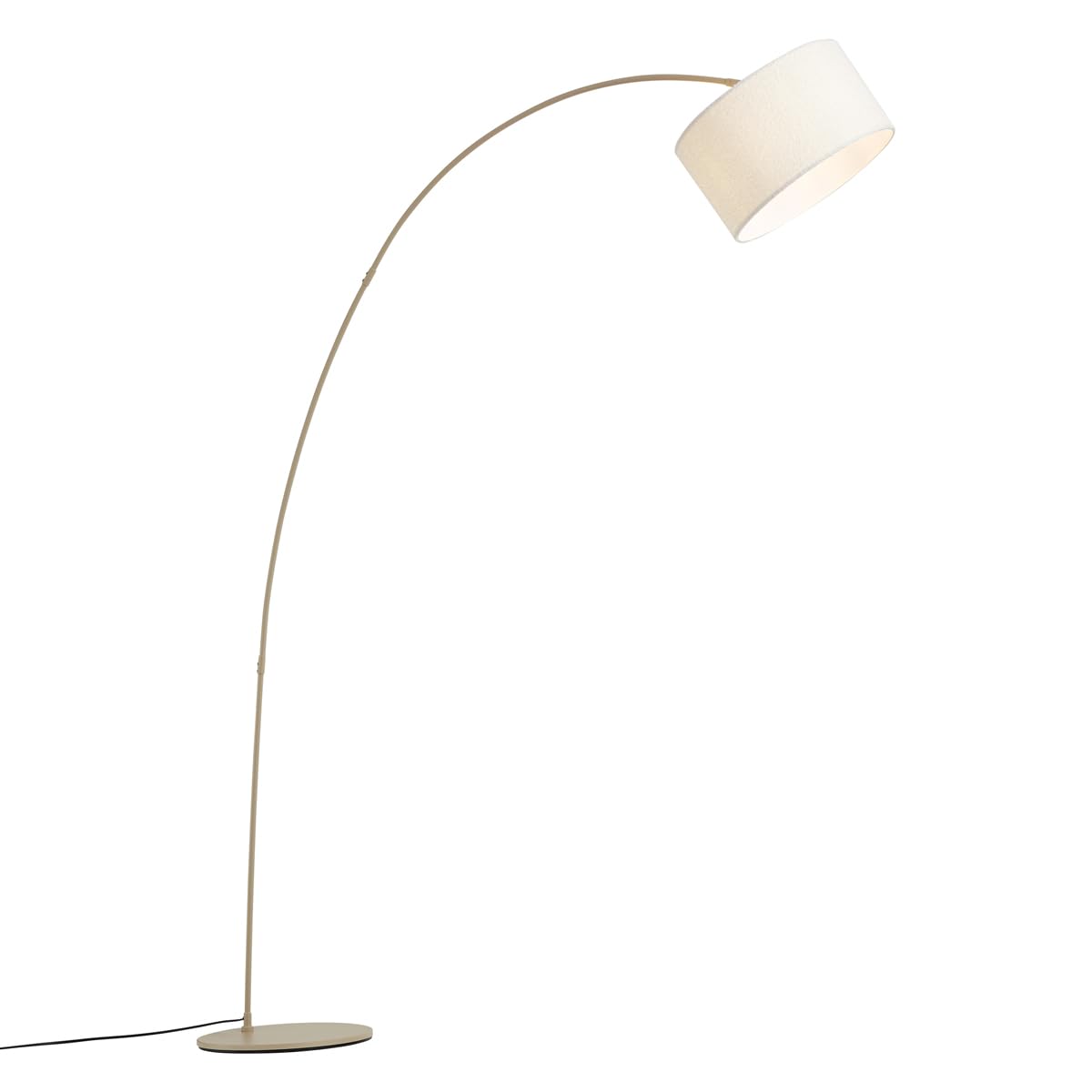Qazqa Vinossa Stehlampe, ohne Leuchtmittel, E27, Modern, Stahl, 1-flammig, Beige