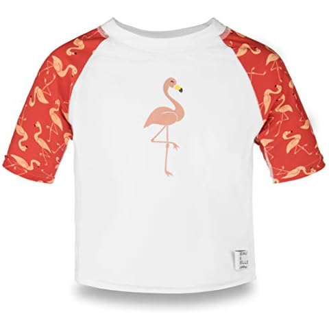 Baby Rash Guards by Beau and Belle Littles (Flamingos) (4T, Flamingos) Cover