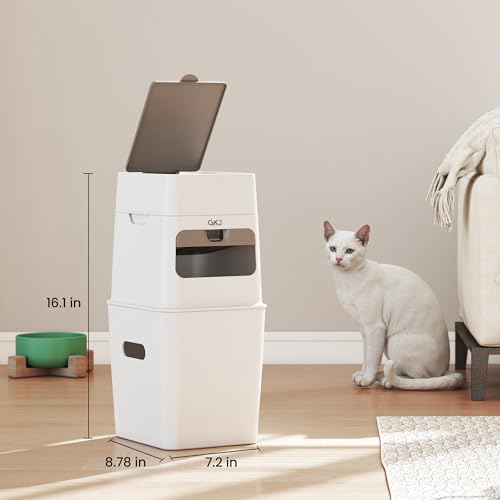 GKJ-Cat-Litter-Trash-Can-Cat-Litter-Disposal-Bin-Garbage-Disposal-Diaper-Pail-No-Smell-Cat-Litter-Pail-Pet-Waste-Pail-for-Cats-Dogs-Rabbits-Includes-1-Roll-Refill-Bag