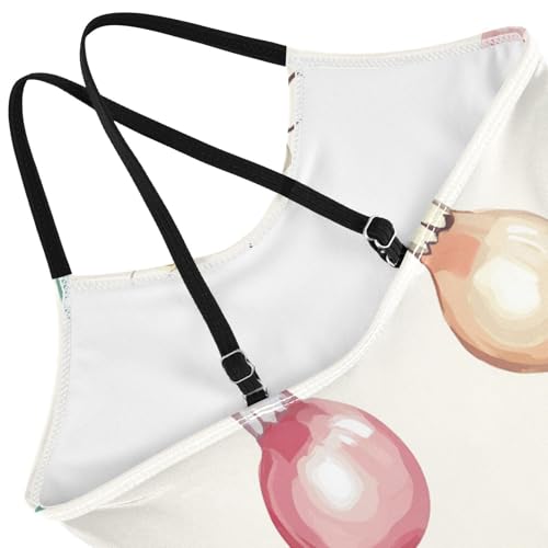 KLL Colorful Christmas Light Bulbs Toddler Girls 1 Piece Swim Suit Beach Swimwear Adjustable Strap Quick Dry4