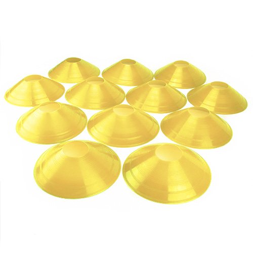 Crown Sporting Goods Set Of 12 Soft Plastic Field Disc Cones (Yellow) #TOP5