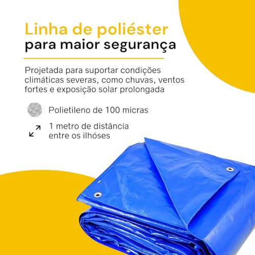 Lonas de Polietileno Speedmax Azul | Escolha o Tamanho (4x5)