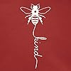 Yuson Girl Women Summer Bee Kind Letter Print T-Shirt Ladies Bee Graphic Shirts Tee Round O Crew Neck Short Sleeve Tshirts Tank Tops Tee Loose Casual Shirts Tops Wine Red #5