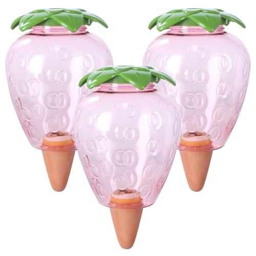 Fangehong 3 Pcs Wasserspender Pflanzen 500ml, Bewässerungskugeln Transparent Große, Automatische PVC Bewässerung Zimmerpflanzen, Selbstbewässerung Gießkugeln für Blumen Topfpflanzen Gartenpflanze (B)