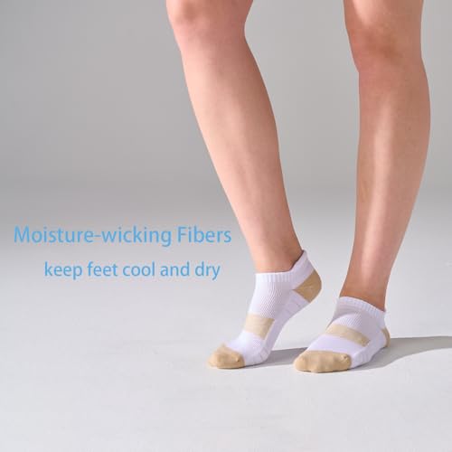 8 Pairs Running Ankle Socks Low Cut Cushioned Athletic Socks For Women and Men3