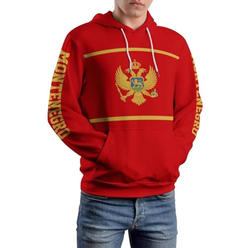Sweat à capuche Monténégro mode homme t-shirt manches longues sweat-shirt vintage