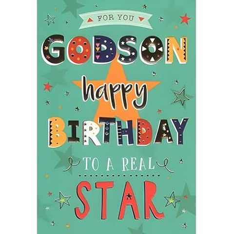 ICG Godson Birthday Card with Foil Finish Cover