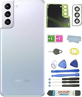 Demat Galaxy S21 plus Back Cover Glass Housing Door Replacement for Galaxy S21 plus plus SM-G996B G996U G996U1 G996Wwith Tools, Phantom Silver