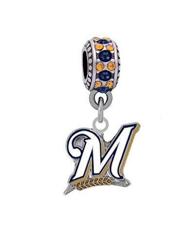 Milwaukee Logo Charm Compatible With Pandora Style Bracelets. Can also be worn as a necklace