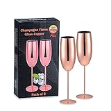 El Revestimiento - Como cobre, las copas SUS-304 brillante de decoración de moda es fascinante, evoca lujo y calidez, y recibe la atención de todos. Agrega elementos más de moda a tu hogar. ¡Dale una sorpresa a tus invitados especiales en cada ocasión especial! Disfruta de estos momentos de vino de vez en cuando, solo o con amigos, ¡estas clásicas copas de champán definitivamente te harán sentir! ¡Solo úsalas!