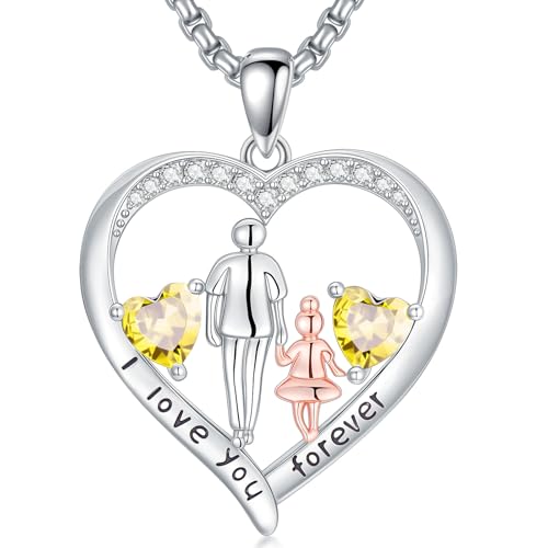 Zoeniya To My Daughter From Dad/Father,Daughter �a���΃y���_���g�l�b�N���X I Love You Forever Love Heart Jewelry �N���X�}�X �o�����^�C�� ��̓� �a�����M�t�g ���� ��