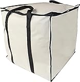 Neusu Starke Stapelbare Aufbewahrungs-Würfeltasche, 100 Liter 47x47x47cm, Beige