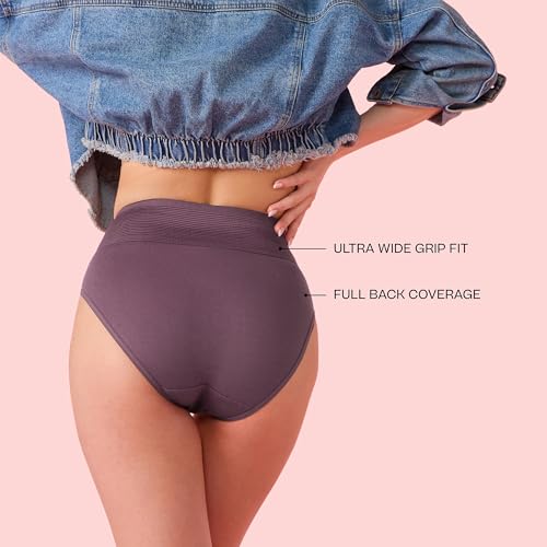 Image of Enamor Cotton Classic, All Day Comfort, High Waist Brief - Breathable, Antimicrobial with Stain Release, Outer Brushed Wide Elastic, Full Coverage - CW01