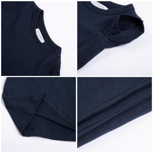 Image of Mud Kingdom T-Shirt for Boys Short Sleeve Plain Cotton Classic Summer Casual Stripe