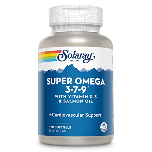 Solaray Super Omega 3 7 9 Supports Healthy Skin, Cardiovascular Function, More Epa, Dha, Essential Fatty Acids From Fish Oil Mini Softgel, 120Ct #TOP8