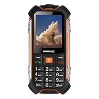 HAMMER Power LTE Outdoor Handy ohne Vertrag, 2.4 Zoll Farbdisplay, Robust, Mega Batterie 3100 mAh, Wasserdicht (IP68), Stoßfest, Baustellen Handy Tasten, Taschenlampe, Dual SIM, Tastenhandy - Schwarz