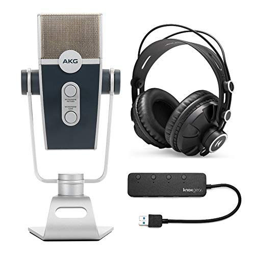 Lowest Price AKG Lyra C44-USB Ultra-HD Multimode USB Microphone Bundle with Knox Headphones and 3.0 4 Port USB Hub (3 Items) Lowest Price AKG Lyra C44-USB Ultra-HD Multimode USB Microphone Bundle with Knox Headphones and 3.0 4 Port USB Hub (3 Items)