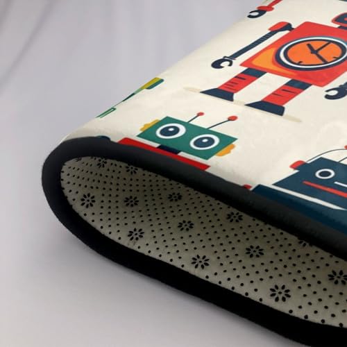 Tapis doux absorbant robot dessin animé avec envers antidérapant - 7