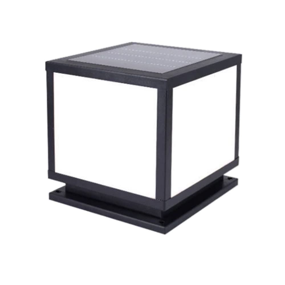 SHUANGZ Solar LED Post Lamp Pier Mount Vintage Post Lamp Outdoor Waterproof Automatic Landscape Pillar Light With Pier Mount Base Garden Gate Post Light Deck Walkway And Garden Decoration
