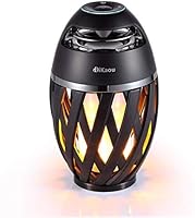 DIKAOU Led Flame Table lamp, Torch Atmosphere Bluetooth Speakers&Outdoor Portable Stereo Speaker with HD Audio and...