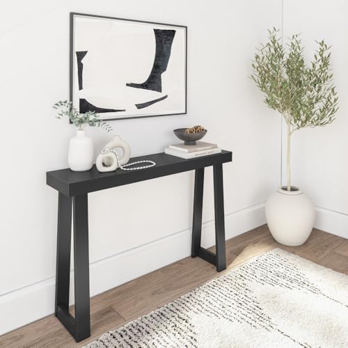 image for Plank+Beam Solid Wood Console Table, 46 Inch, Sofa Table, Narrow Entry