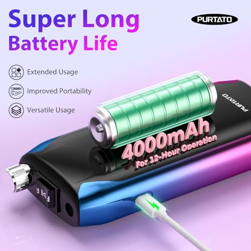 Ponceuse portable rechargeable PURTATO écran LCD pour acrylique - 4