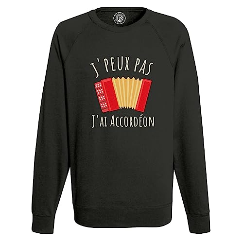 Sweat Shirt Accordéon Homme J'Peux Pas Musique Musette Instrument