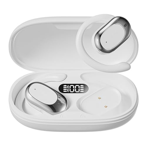 Jiawu Fones de Ouvido Com Tradução AI Em Tempo Real,144 Idiomas Tradutor Ear Buds Audifonos Traductores Inglés Español Fones de Ouvido Sem Fio de Bluetooth para Viagens (WHITE)