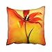 QWE Sofakissen Rot Orange Gelb Tulpe Blume Tulpen Blumenkissen CaseFor Sofa Home Dekorative Kissenbezüge Geschenkideen Haushaltskissenbezug Kissenbezüge mit Reißverschluss 45x45cm