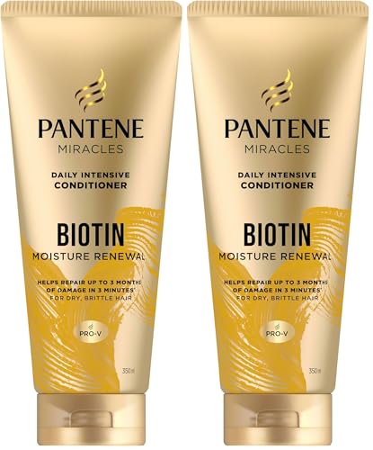 Pantene Miracles Biotin Moisture Renewal Daily Intensive Conditioner 350 ml (Pack of 2)