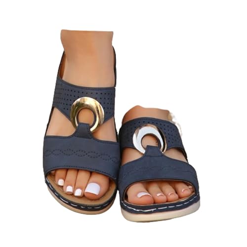 Sandales orthopédiques femme compensées plates avec soutien voûte plantaire