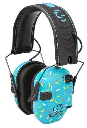 Walker's Razor Slim Electronic Earmuffs Ultra Low Profile Compact Design Adjustable Range Shooting...