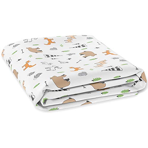 Cuddly Cubs Woodland Animals Changing Pad Cover – Snuggly Soft Plush Cotton Changing Table Cover For Boy, Girl – Fits Perfectly On Summer Infant And Other 16 X 32" Baby Changing Table Pads #TOP4