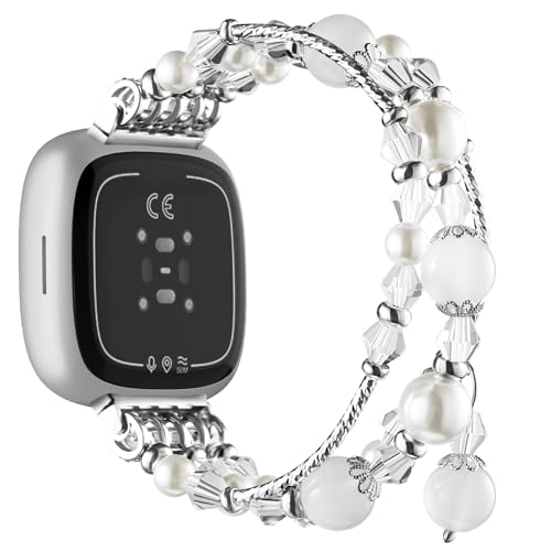 Correa de cuentas elástica para Fitbit Versa 3/4 y Sense miniatura 2