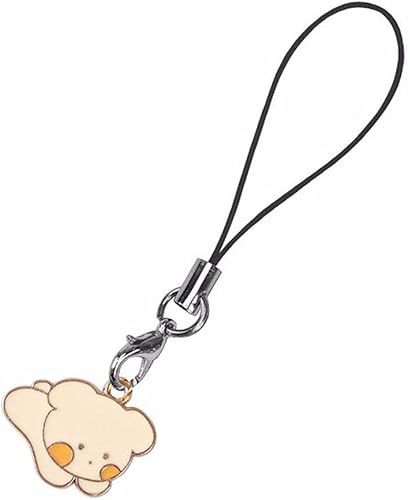 Miniatura 2 de WEISHA Dijes para teléfono 1 unidad lindo conejito de dibujos animados para perros correa para teléfono celular llaveros y bolsas colgantes