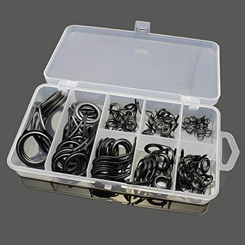 Docooler Kit de reparación con 75 piezas en varios tamaños para puntas y guías de caña de pesca miniatura 3