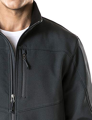 TSLA Men's Full-Zip Softshell Winter Jacket, Waterproof Fleece Lined Athletic Jacket, Outdoor Sport Windproof Jackets, Active Softshell Dark Grey, S - Image 7