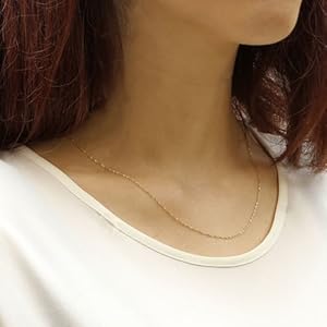 ★18金★　スクリューチェーン45㎝　1.3㎜幅　イエローゴールド 日本製】K18YG (18金イエローゴールド) ネックレス＊スクリュー