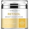 Emieline Retinol Cream for Face, Face Moisturizer with Hyaluronic Acid and Collagen, Day and Night Cream, Anti Aging Cream for Face & Neck, Hydrating, Firming, Reduces Wrinkles, Fine Lines Face Cream
