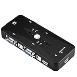 Partage USB - Découvrez la commodité avec notre commutateur USB 2.0 KVM avec des ports partagés qui vous permettent de connecter de manière transparente plusieurs appareils. Maintenant, vous pouvez facilement basculer entre les ordinateurs boucher et débrancher constamment les périphériques, améliorer votre productivité et votre efficacité pendant les séances de travail ou de jeu.