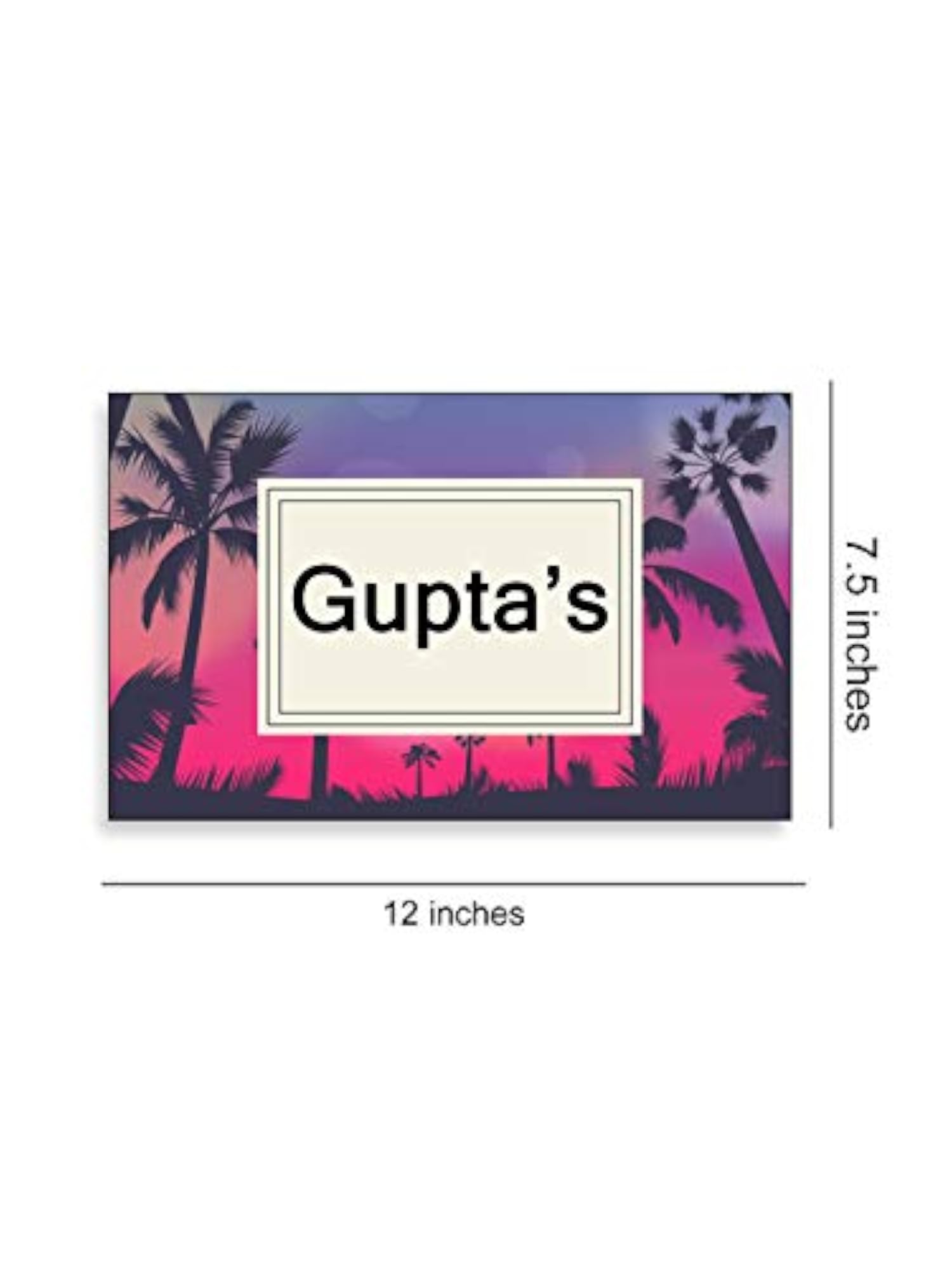 Printed Trees Home Name Plate