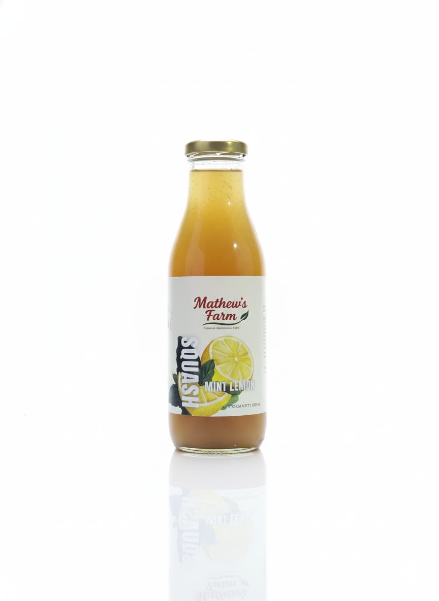 Mathew's Farm Mint Lemon Squash Concentrate, Natural Refreshing Summer Drink, No Artificial Colors or Flavours-image-6